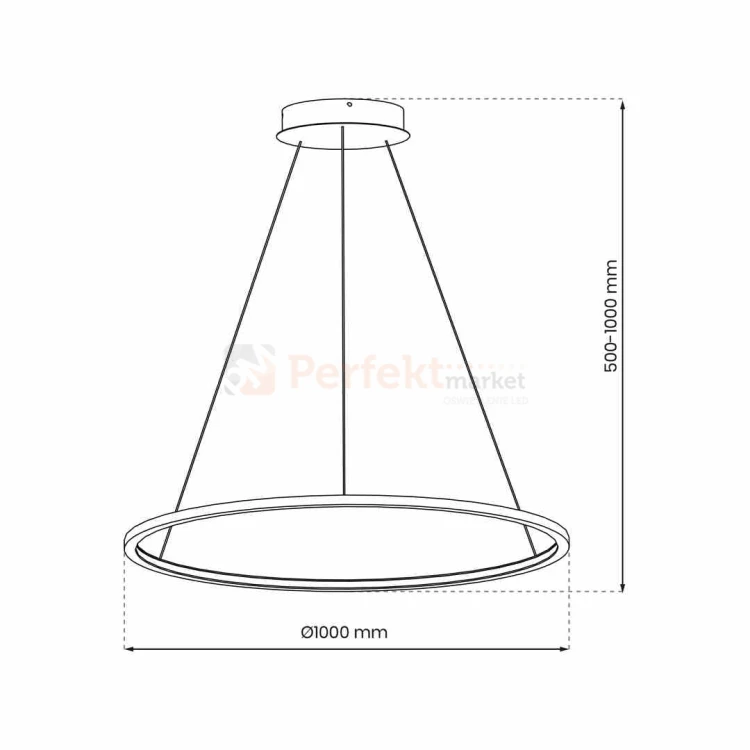 Lampa wisząca Saturno Black 57W LED ML8862