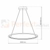 Lampa wisząca Saturno Black 65W LED ML8864
