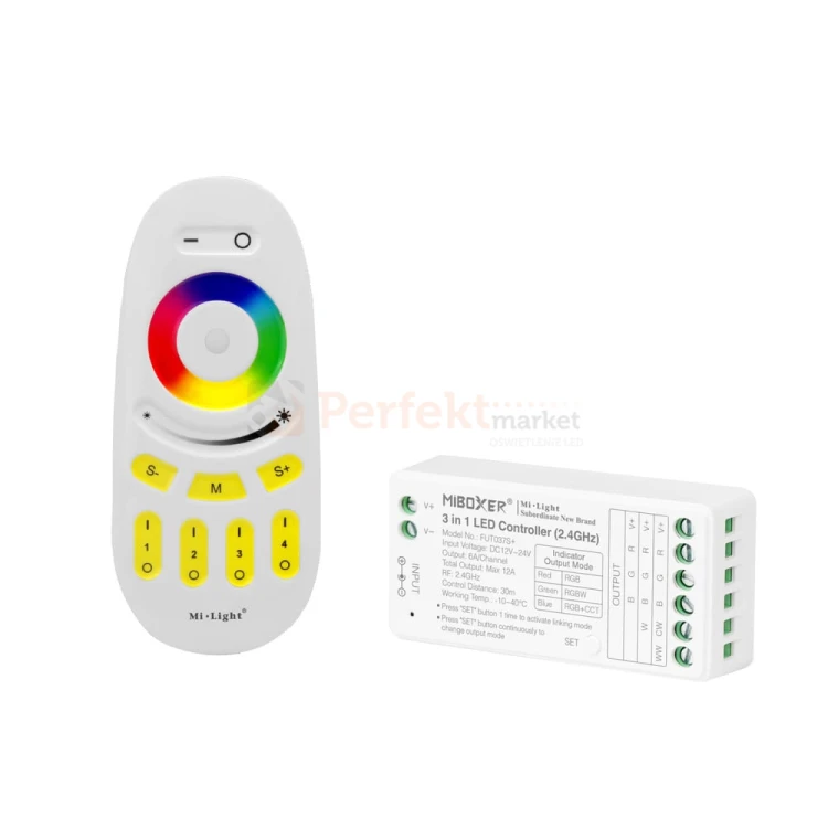 fut096 z odbiornikiem fut037s+ miboxer zestaw sterowania rgb rgbw bezprzewodowy perfektmarket.jpg