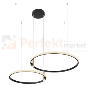 Lampa wisząca LED rinigi COCO Globo czarno złota ściemnialna pilot CCT