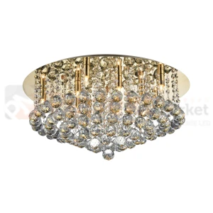Lampa sufitowa żyrandol kryształowy złoty BOLLA 58 Azzardo AZ3084