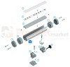 zaślepka aluminiowa do profilu LED typu cosmo z otworem czarna srebrna oświetlenie montaż schemat_led perfektmarkat