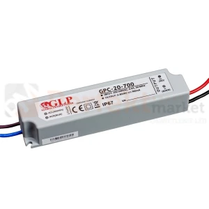 Zasilacz prądowy 700mA CC 3~28V IP67 GPCP-20-700 PFC