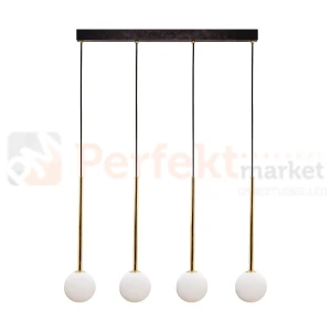 Lampa wisząca na listwie kule białe złoty profil Ali 5640 4xG9 Zuma Line