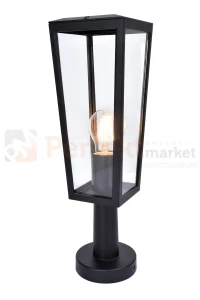 Lutec słupek ogrodowy oświetleniowy klasyczny 42cm PINE 1xE27 czarny IP44 7196601012