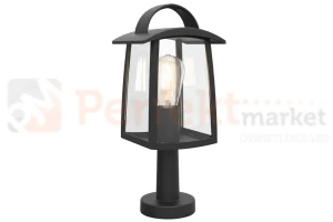 Lutec lampa ogrodowa stojąca klasyczna 40cm KELSEY 1xE27 czarny IP44 7273604012