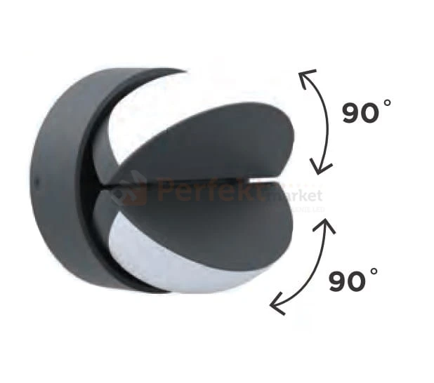 Designerska lampa zewnętrzna kinkiet regulowany ścienny LED EKLIPS 5199001118 Lutec regulacja.jpg