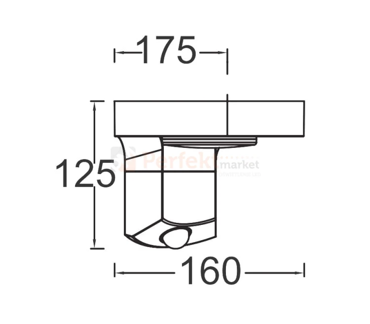 Solarny kinkiet zewnętrzny z czujnikiem ruchu Lutec DISO 6906702335 wymiary.jpg