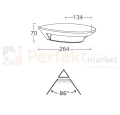 Lampa elewacyjna kinkiet LED Lutec GHOST 5188003118 wymiar.jpg