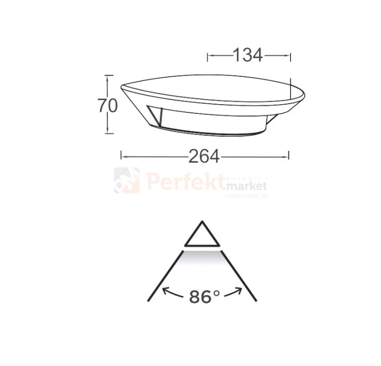 Lampa elewacyjna kinkiet LED Lutec GHOST 5188003118 wymiar.jpg
