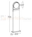 Lampa stojąca ogrodowa LED 14W 3000K Lutec FELE 7196301118 wymiary.jpg