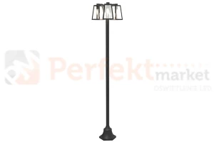 Lutec latarnia ogrodowa klasyczna 186cm FIA 3xE27 czarna IP44 7290903012