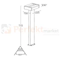 Lampa stojąca regulowana Lutec CONROY szary 1300lm 3000K wymiary.jpg