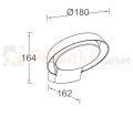 Kinkiet zewnętrzny LED POLO antracyt Lutec 5205701118 wymiary.jpg
