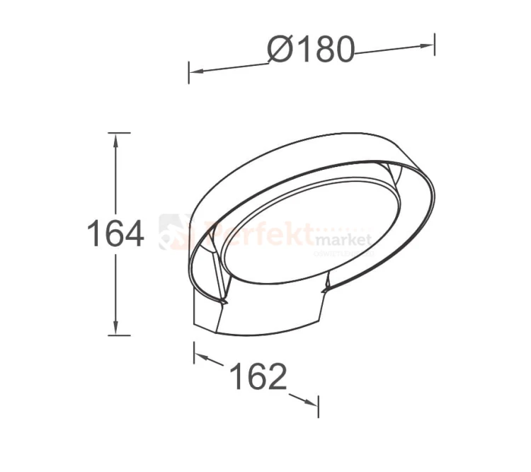 Kinkiet zewnętrzny LED POLO antracyt Lutec 5205701118 wymiary.jpg