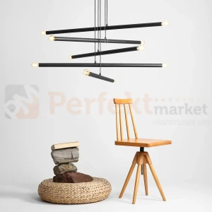 Lampa wisząca TUBO 10 BLACK czarna Aldex 1072M1
