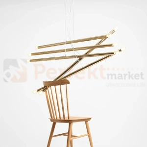 Lampa wisząca TUBO 10 GOLD złota Aldex 1072M30