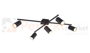 Lampa sufitowa plafon reflektorki Marley Trio 612400532 czarny 5xGU10