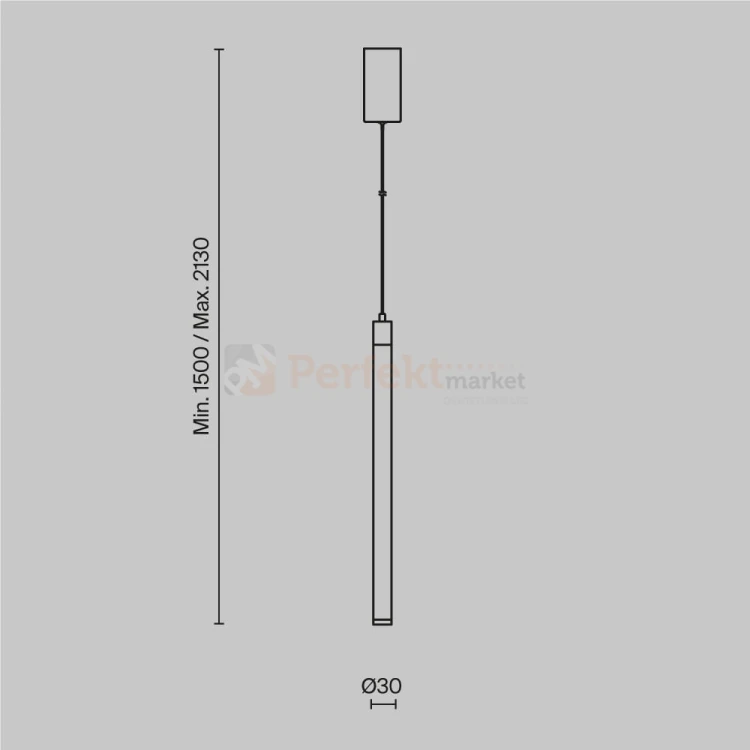 lampa wisząca RAY tuba świecąca LED P022PL-L10B czarna perfektmarket 5.jpg