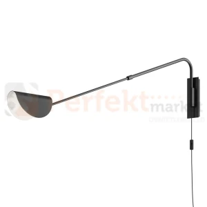 Minimalistyczny kinkiet na wysięgniku Mollis Maytoni czarny MOD126WL-01B1