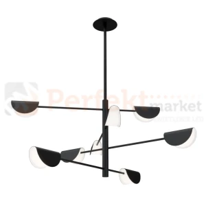 Minimalistyczna lampa wisząca Mollis Maytoni czarna MOD126PL-08B