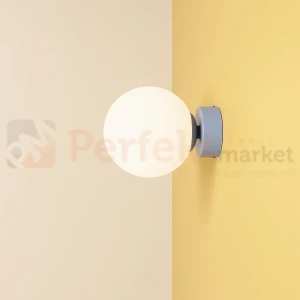 Lampa ścienna nowoczesna kula BALL WALL DUSTY BLUE S 1076C16_S pastelowy niebieski Aldex