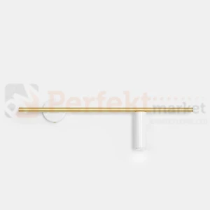 Lampa ścienna dasignerski kinkiet TREVO WALL WHITE BRASS prawy 1097C40_2 Aldex