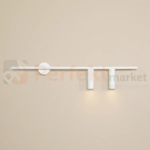 Lampa ścienna dasignerski kinkiet TREVO WALL 2 ALL WHITE prawy 1104D_2 Aldex