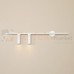 Lampa ścienna dasignerski kinkiet TREVO WALL 2 ALL WHITE lewy 1104D Aldex