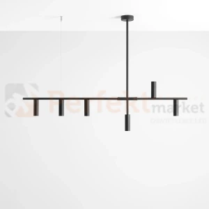 Designerska lampa wisząca TREVO 6 ALL BLACK  1104K1 Aldex