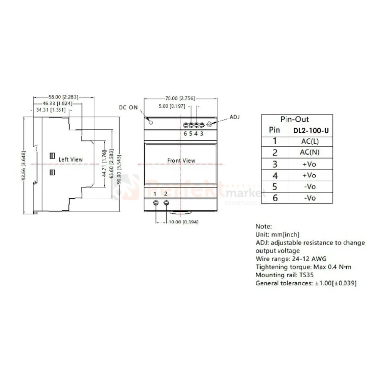 dl2-100-12-u zasilacz na szyne din 12v wymiary perfektmarket.jpg