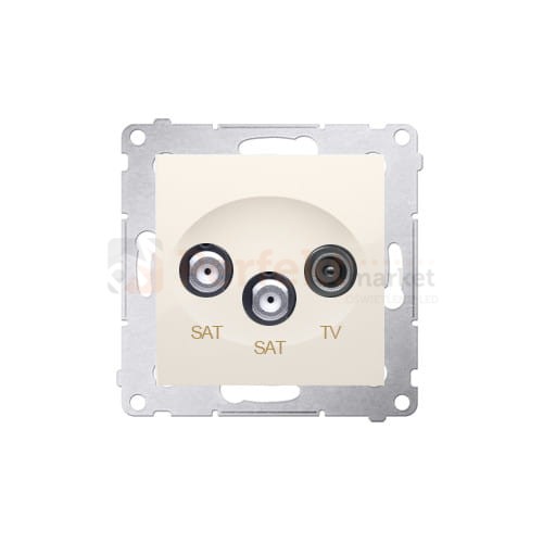 DASK2.01/41 Simon 54 gniazdo antenowe RTV/SAT/SAT końcowe kremowe bez ramki perfektmarket