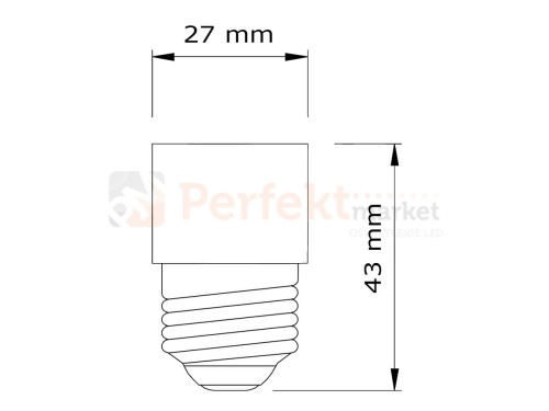 przejściówka e27 na e14 wymiary