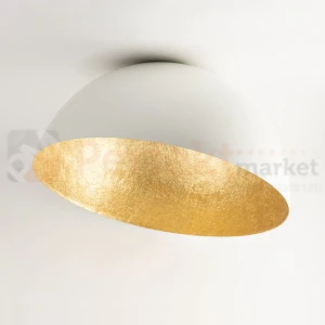 Lampa sufitowa plafon biało złota kula designerska Sigma SFERA 70 32464