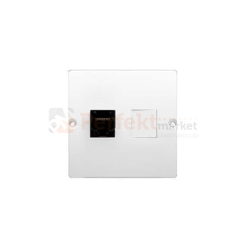 Gniazdo komputerowe pojedyncze RJ45 kategoria 5e moduł biały Simon Basic BMF51.02/11 perfektmarket sklep_olsztyn