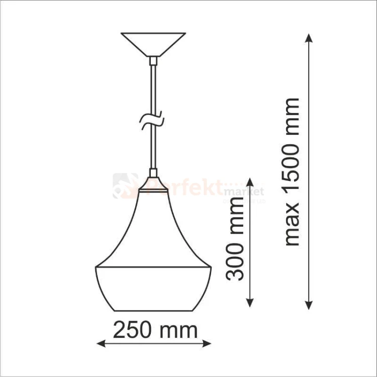 modern lampa p306b biala wisząca led design rozmiary size okrągła edison minimal styl perfektmarket.jpg