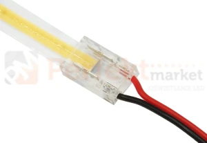 Złączka zasilająca z przewodem do taśm LED COB MONO zacisk 10mm