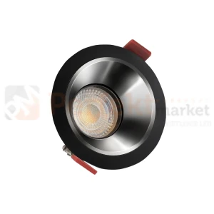 Oczko oprawa sufitowa wpuszczana FIALE COMFORT ANTI - GLARE GU10 czarna - środek srebrny