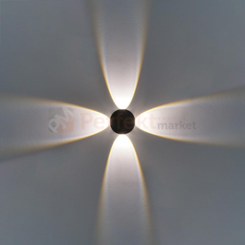 kinkiet zewnetrzny architektoniczny 4 kierunki świecenia LED 4x1 gwiazda perfektmarket
