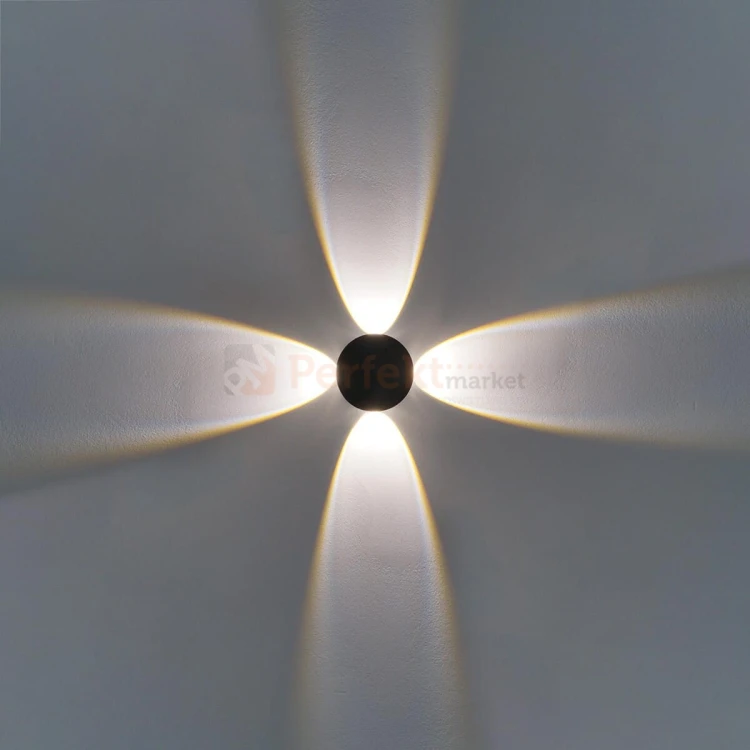 kinkiet zewnetrzny architektoniczny 4 kierunki świecenia LED 4x1 gwiazda perfektmarket