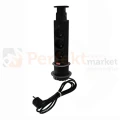 Media Port blatowy 3 gniazda 230V 60mm Slim perfektmarket sklep elektryczny aluminium czarny