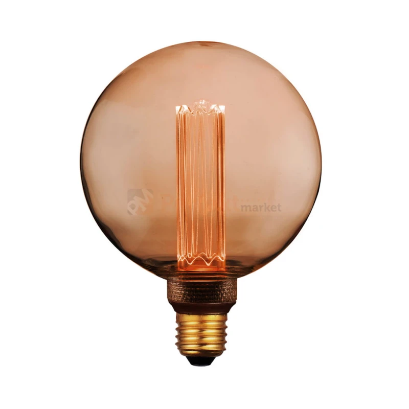 Żarówka LED E27 G125 4W filament  Vintage Amber Pillar 1800K