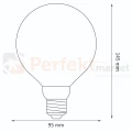 żarówka led dekoracyjna duża 95mm filament G95 4W DecoVintage Amber Pillar 1800K Sanico tech Perfektmarket.jpg