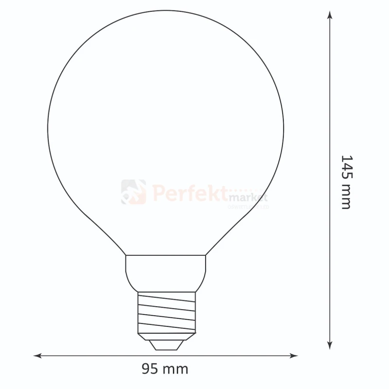 Żarówka dekoracyjna LED 4.5W GLOB E27 4000K G95 Modernshine