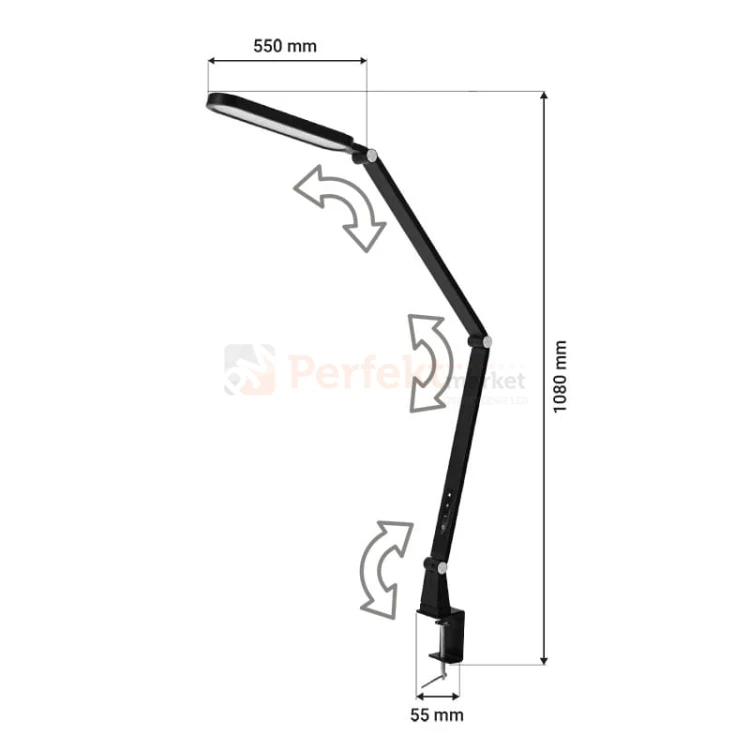 mocna lampka biurkowa kreślarska z mocowaniem do blatu ORO33061EPSILON LED perfektmarket 5.jpg