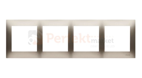 DR4/44 Simon 54 Premium ramka poczwórna 4_krotna złoty mat metalizowany biały perfektmarket