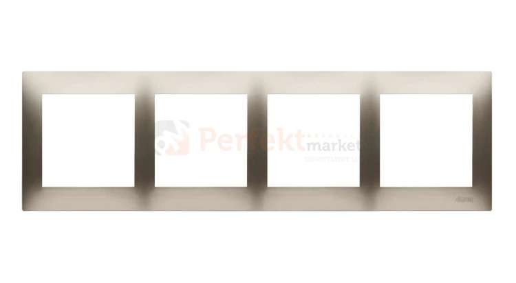 DR4/44 Simon 54 Premium ramka poczwórna 4_krotna złoty mat metalizowany biały perfektmarket