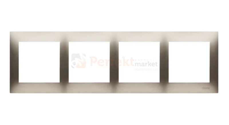 DR4/44 Simon 54 Premium ramka poczwórna 4_krotna złoty mat metalizowany biały perfektmarket