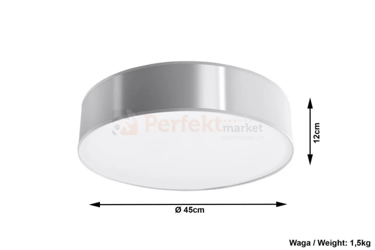 nowoczesna minimalizm perfektmarket design lampa sufitowa plafon LED arena 45 szary wymiary.jpg