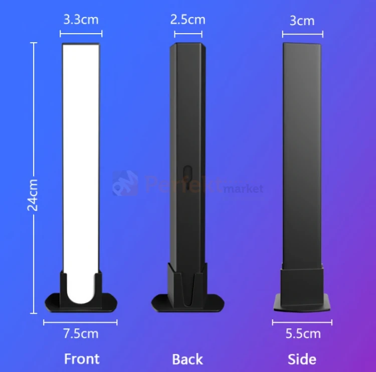 LAMPA STOJĄCA LED ILLUSION  4W  RGB PE036783 wymiary perfektmarket.webp